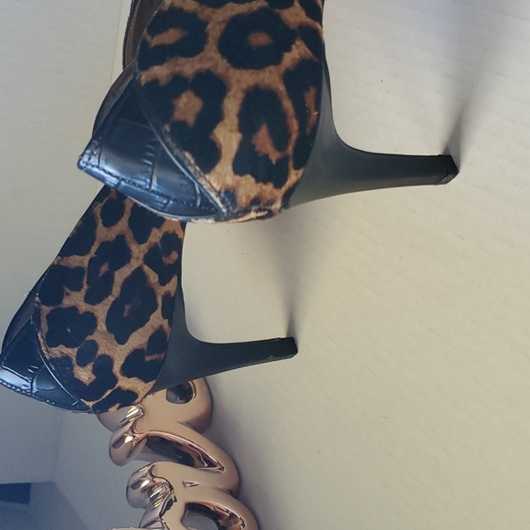 Sam Edelman Animal Print Calf Hair Heels sz 9 - Picture 5 of 15